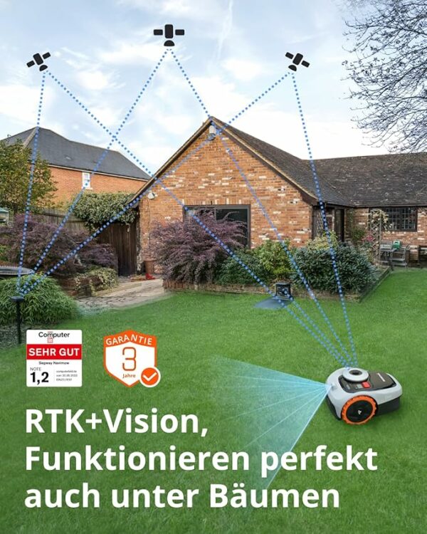 Navimow i105E Mähroboter ohne Begrenzungskabel 500 m², RTK+Vision Rasenmäher Roboter, KI Automatische Kartierung, Virtuelle Begrenzung, Mehrzonen-Management - Image 5